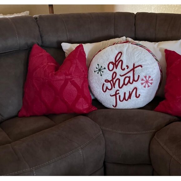 Decorative Pillow Covers 2pc Soft Accent Couch Boho Farmhouse Cottage Decor Red - Picture 8 of 12